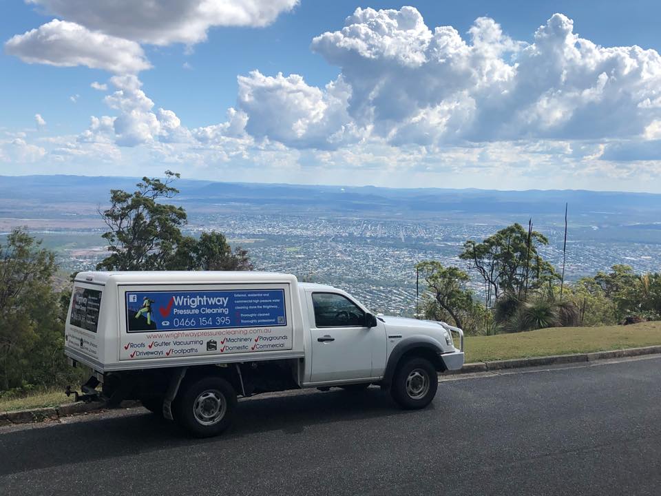 Wrightway Pressure Cleaning team at work in Rockhampton